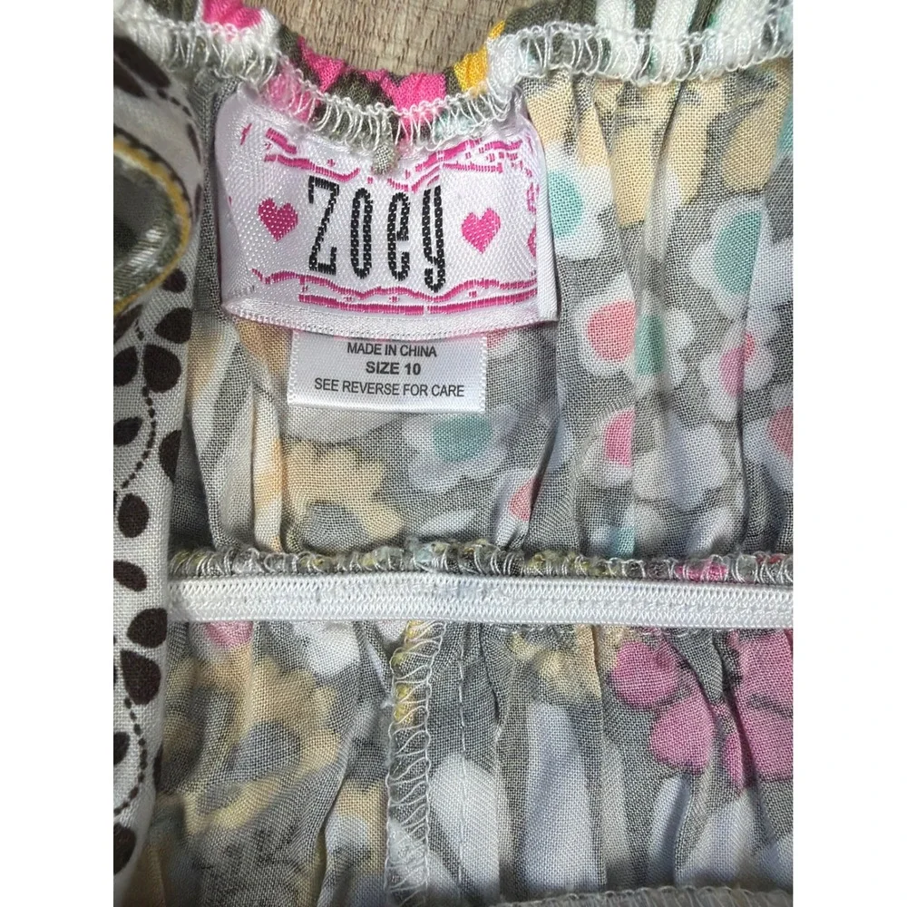 Zoey Girls Floral Patchwork Maxi Dress Size 10‎ Crochet Lace Tiered Boho Summer